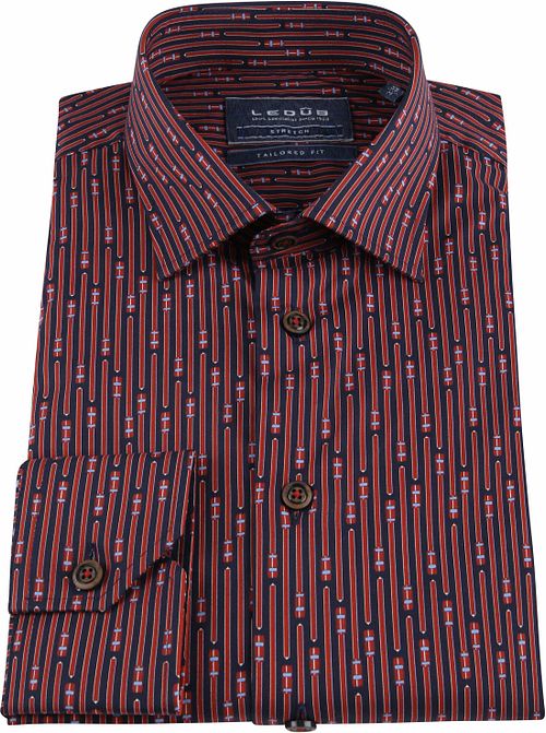 Camicia Ledub TF a fantasia rossa Product / Detail