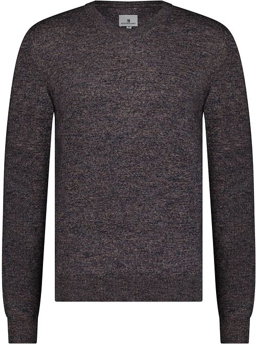 State Of Art Pullover mit V-Ausschnitt Lila Melange Product