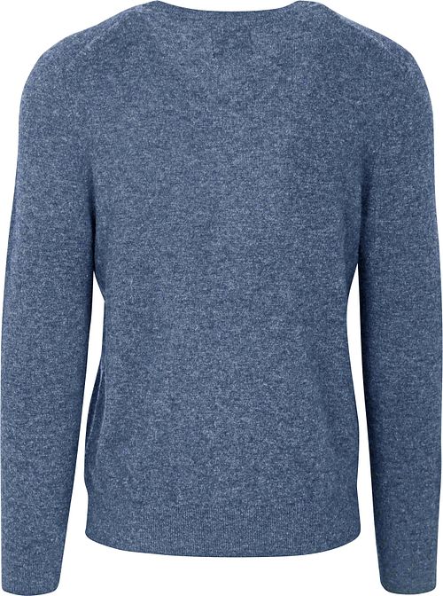 Gant Pullover V-Neck Wool Blend Blue Product / Achterkant
