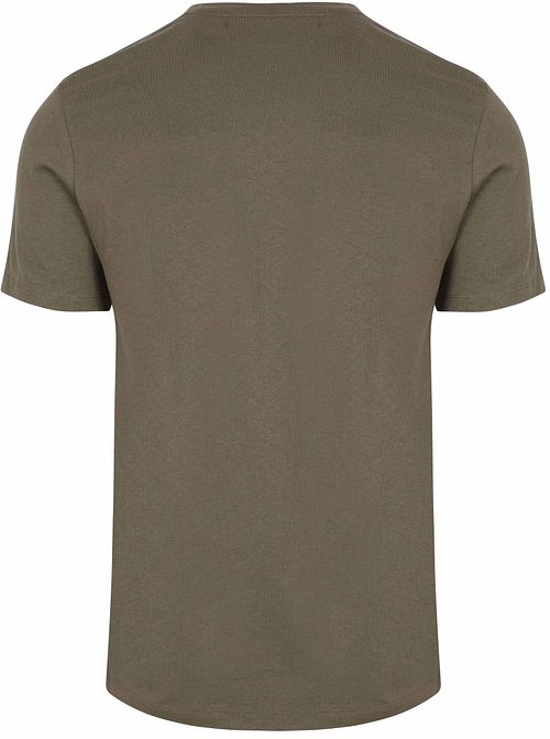 Camiseta BOSS Tales regular fit de algodón verde oliva Product / Achterkant