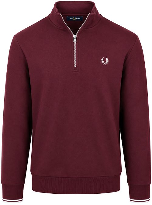 Fred Perry Half Zip Trui Bordeaux