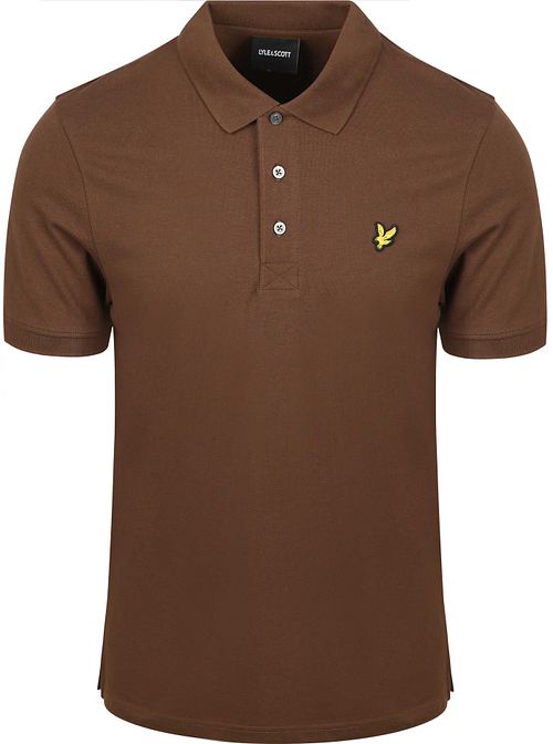 Gładka koszulka polo Lyle and Scott, brązowy Product