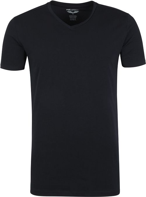 PME Legend Basic T-Shirt pack de 2 con cuello de pico negro Product / Detail