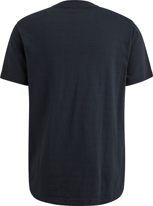 PME Legend T-Shirt Jacquard Streep Navy Product / Achterkant