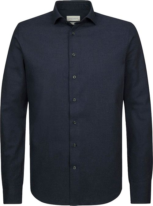 Profuomo Hemd Peached Twill Flanell Navy Product