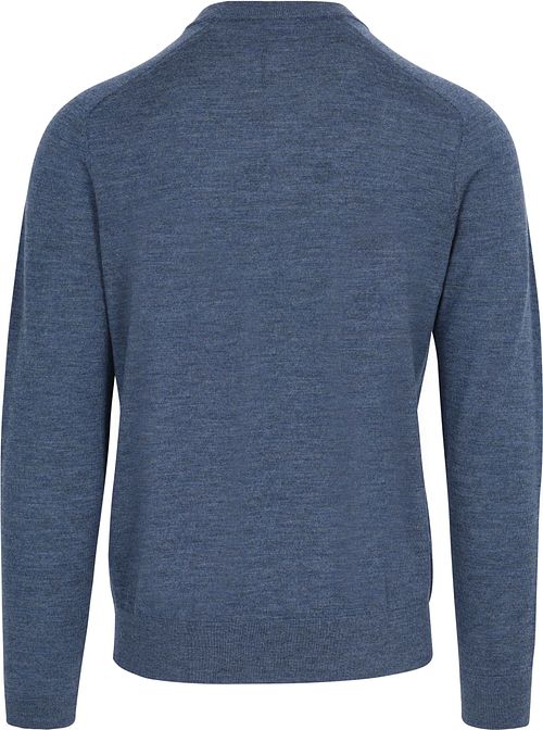 R2 Pull Laine mérinos Bleu