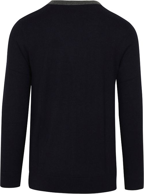 Scotch and Soda Vest Wol Blend Navy Product / Achterkant