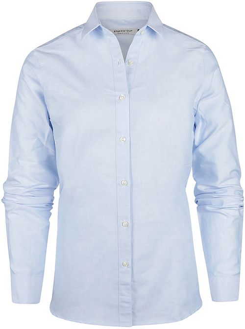 Steppin' Out Lauren Oxford Women's Blouse Light Blue Product