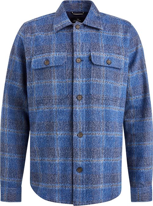Vanguard Overshirt Brushed Ruit Blauw Product