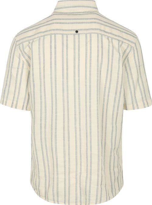Camicia No Excess a righe a maniche corte écru Product / Achterkant