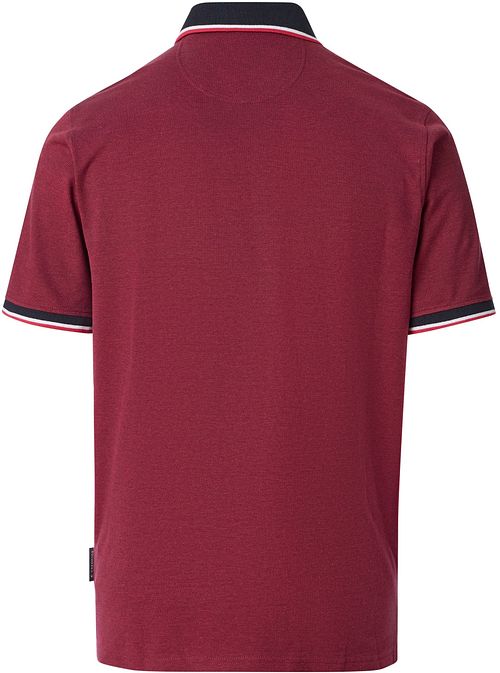 CASAMODA Polo Piqué Contrast Röd Product / Achterkant