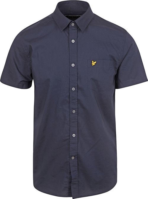 Lyle and Scott Kortærmet Skjorte Poplin Navy Product