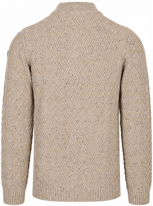NZA Half Zip Swirl Kymara Naps Knit Mélange Beige