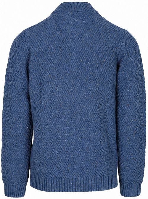 NZA Half Zip Swirl Kymara Naps Knit Mélangé Bleu