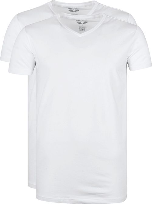 PME Legend Basic T-Shirt 2-Pack cuello de pico blanco Product