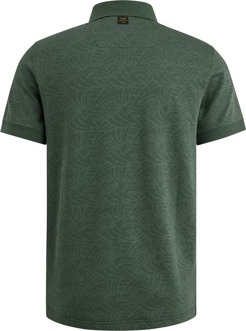 PME Legend Poloshirt Jacquard Jersey Olivgrün Product / Achterkant