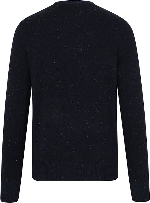 Scotch and Soda sweter z mieszanki wełny, melanżowy, ciemnogranatowy Product / Achterkant