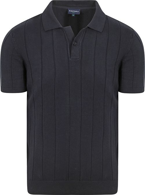 Suitable Respect Poloshirt Drop Needle Navy Product