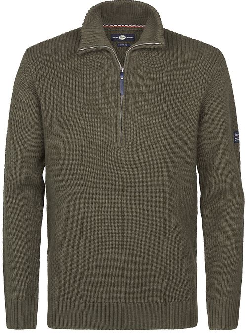 Sweter Petrol z półzamkiem w kolorze khaki Product