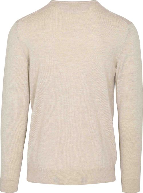 Profuomo Pull-over Laine Merinos Ecru Product / Achterkant