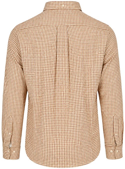 Gant Chemise Flanelle Carreaux Caramel