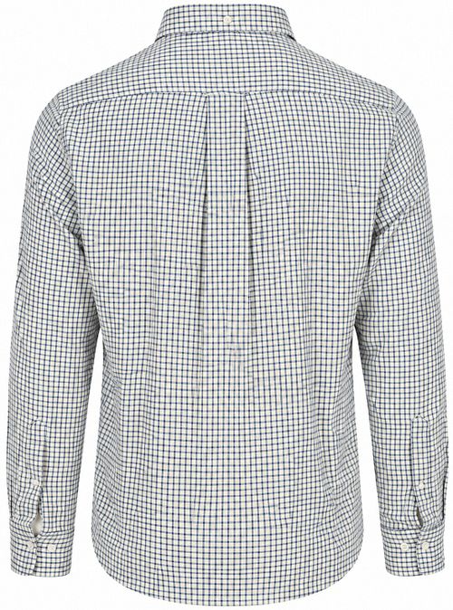 Gant Hemd Flanel Ruit Blauw