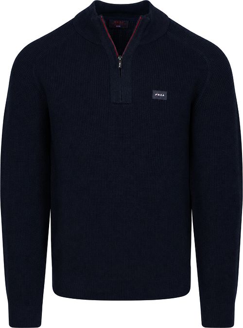 NZA Half Zip Slub Knit Melange Marine