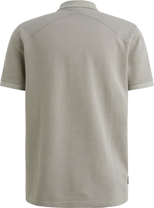 Cast Iron Knitted Polo Shirt Greige Product / Achterkant