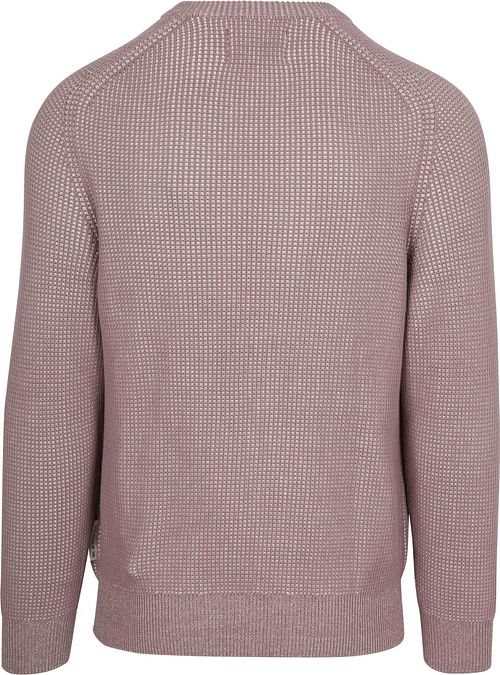 Marc O'Polo Pull Structuré Bicolore Mauve Product / Achterkant