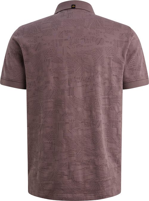 PME Legend Poloshirt Jacquard Jersey Moonscape Violet Product / Achterkant