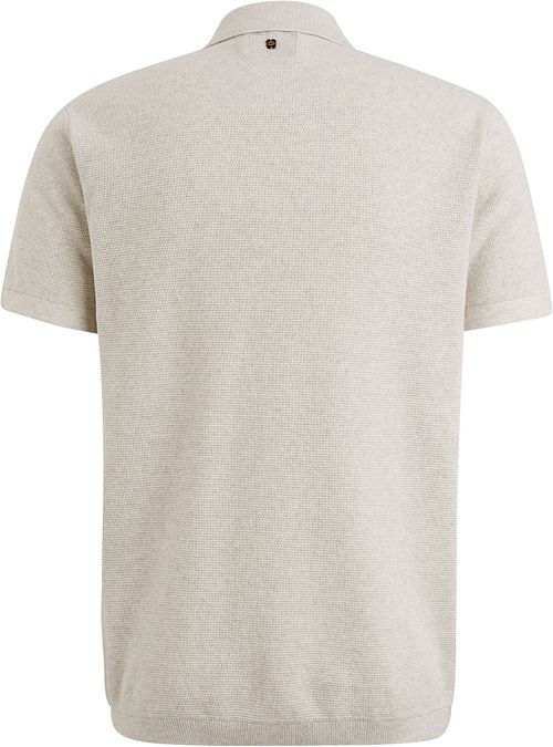 PME Legend Poloskjorte Strikket Ecru Product / Achterkant