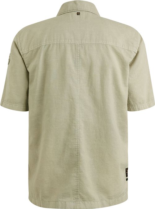 PME Legend Short Sleeve Overhemd Linen Blend Groen Product / Achterkant