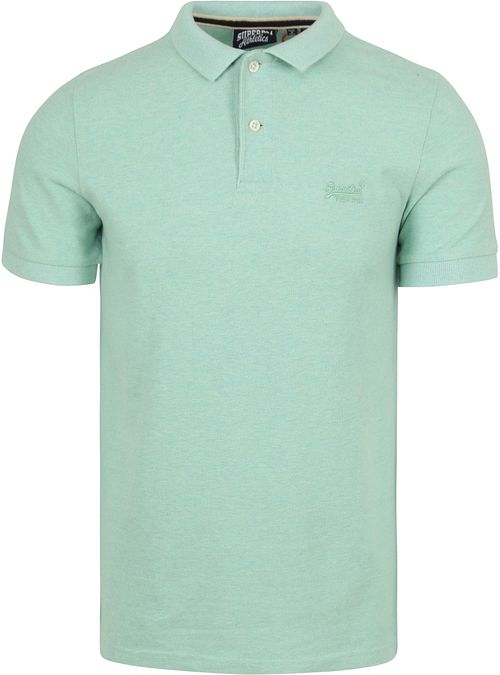 Polo de piqué melange Superdry en verde claro Product