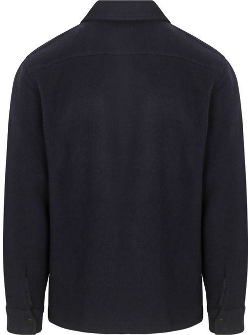 Suitable Overshirt Uldmiks Marineblå Product / Achterkant