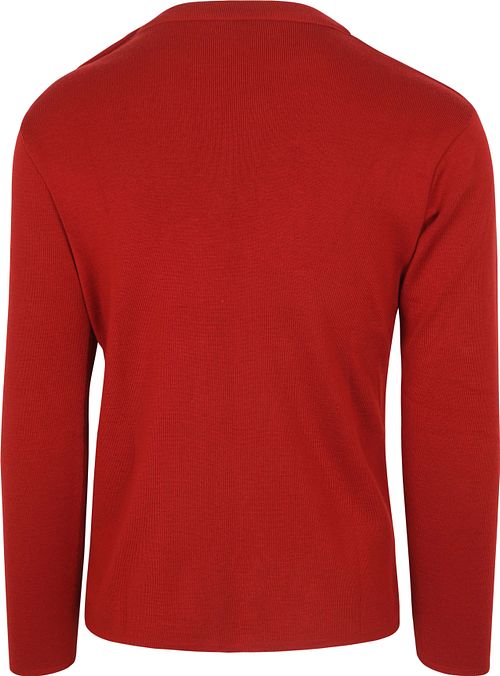 Jersey Armor-Lux Marin Goulenez de lana merino rojo Product / Achterkant