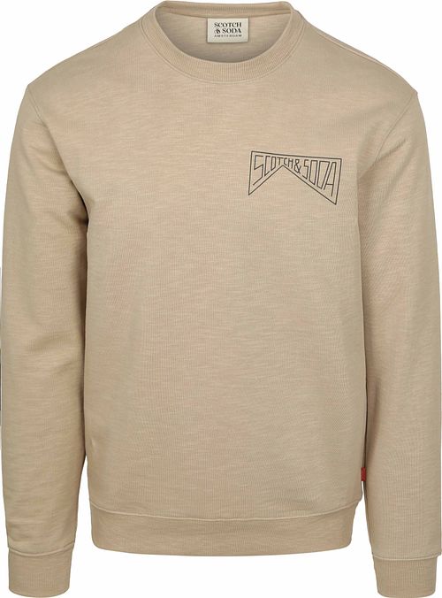 Beżowy sweter Scotch and Soda z logo Product