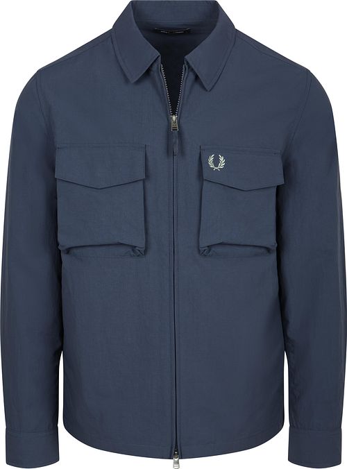 Fred Perry Overshirt Pocket Ribstop Navy