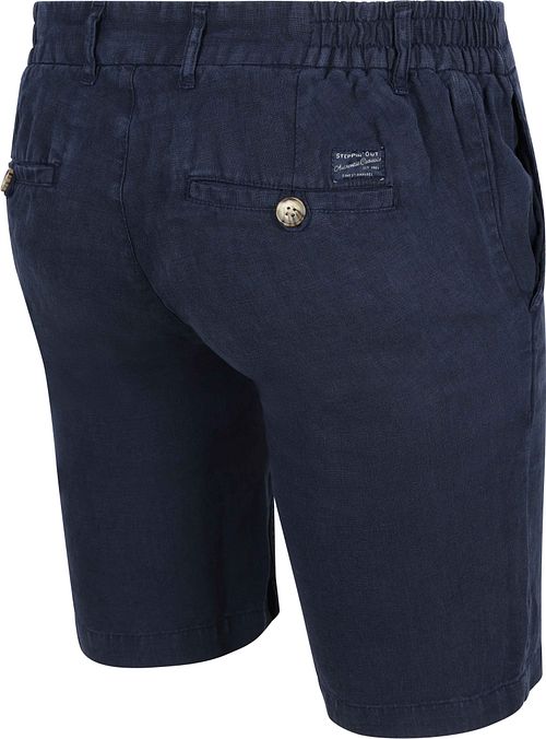Lniane szorty Steppin' Out Milwau w kolorze granatowym Product / Achterkant