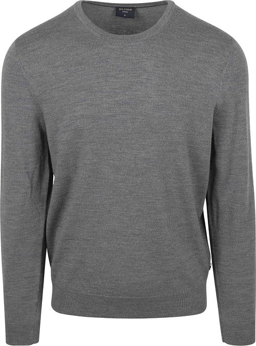 Maglione OLYMP girocollo in lana grigio Product