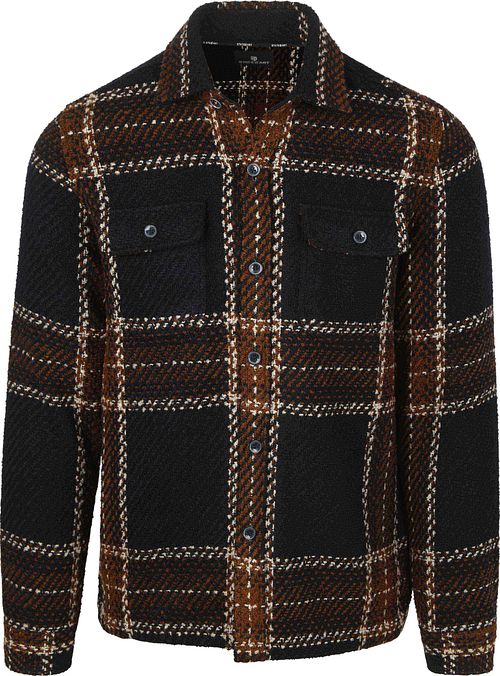 Overshirt a quadri Navy State Of Art Product