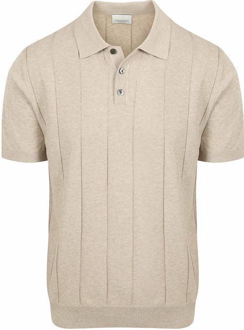 Profuomo Polo Shirt Drop Needle Structure Beige Product
