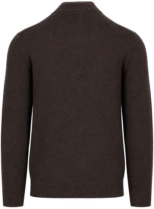 Profuomo Pull Demi-Zip Structure Marron