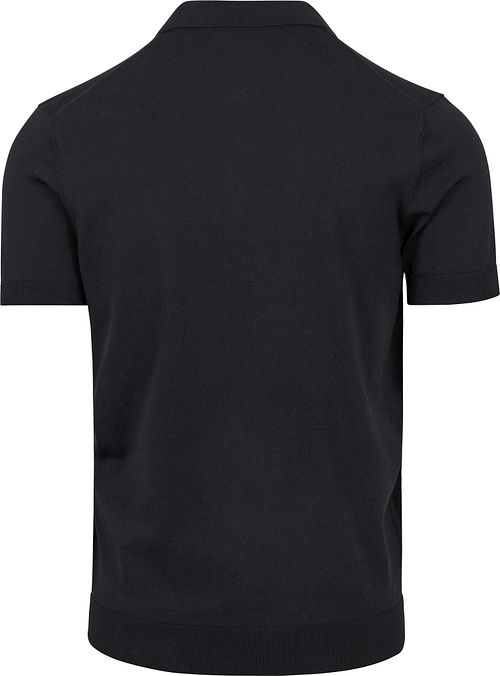 Suitable Half Zip Polo Blå Product / Achterkant