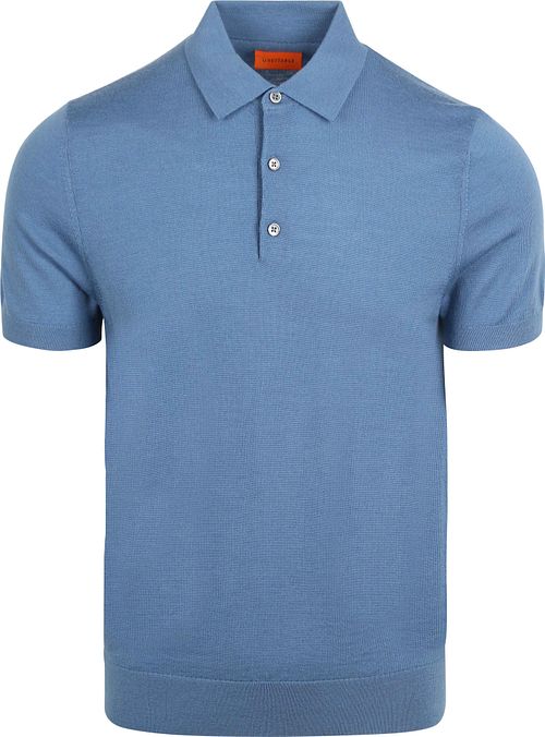 Suitable Rishi Polo i Blå Merinoull Product