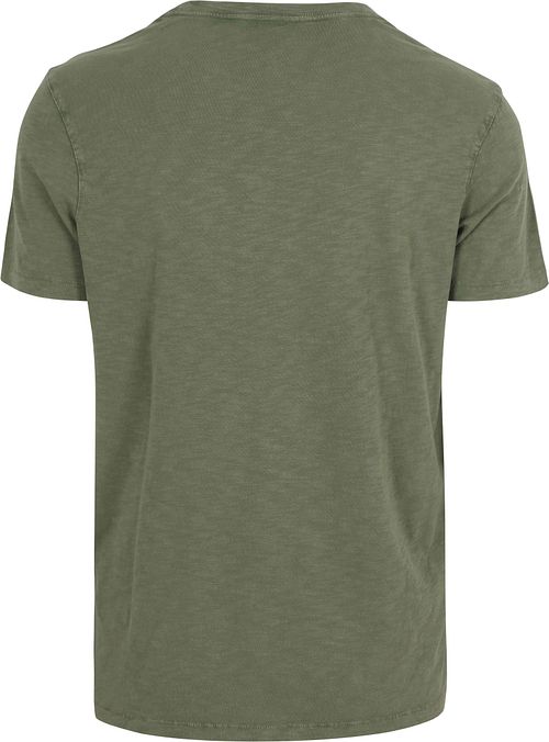 Superdry T-Shirt Slub Melange verde oliva Product / Achterkant