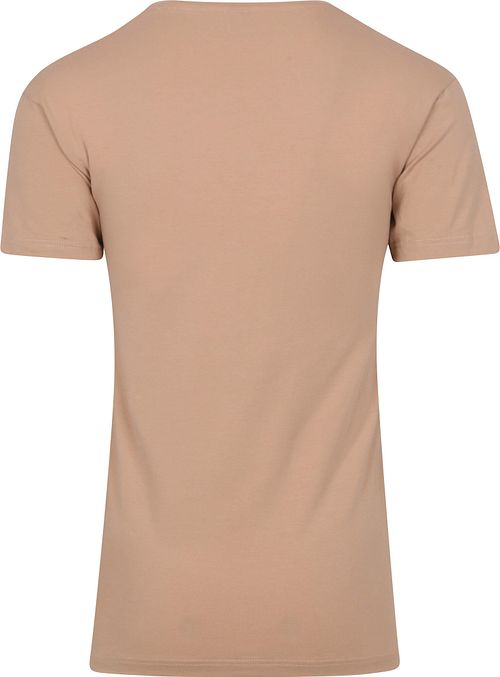 Alan Red T-Shirt NOV z dekoltem w serek, stretch, beżowy 2-pack Product / Achterkant