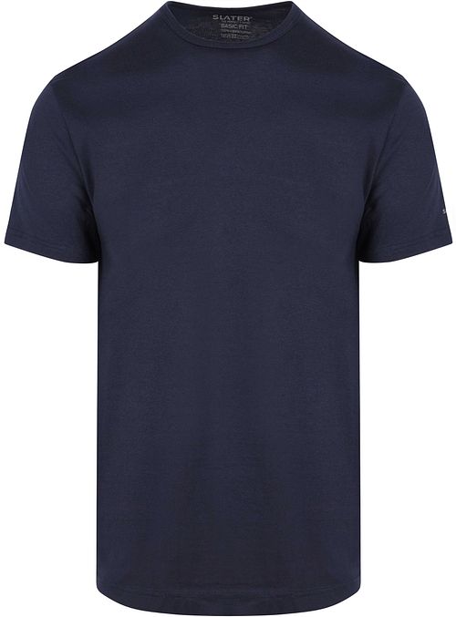 Slater pack de 2 Basic Fit T-Shirt en azul marino Product