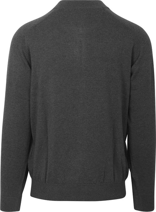 CASAMODA Cardigan Zippé Gris Foncé Product / Achterkant