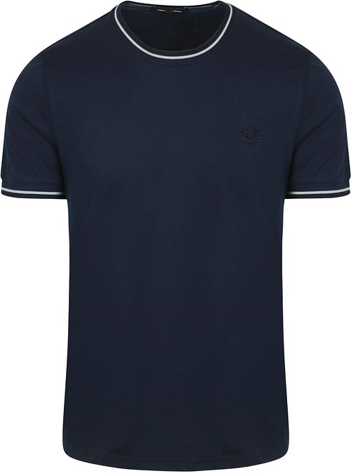 Fred Perry M1588 Zweifach-Geknöpftes T-Shirt Navy Product