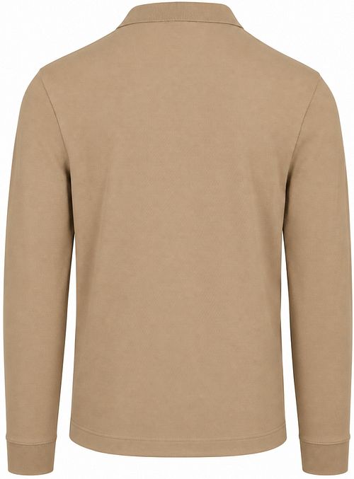 Lacoste Longsleeve Polotrøje Piqué Beige